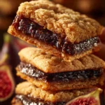 Freshly baked homemade Fig Newtons on a plate