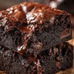 Decadent Honey Butter Brownies topped with a rich honey glaze.