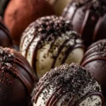 Delicious homemade Oreo Balls decorated with chocolate sprinkles