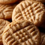 Thick and chewy peanut butter cookies on a cooling rack