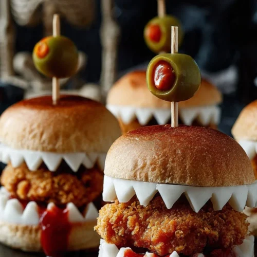 Delicious Chicken Parm Sliders stacked with cheese and marinara sauce.