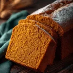 Delicious slice of Dollywood pumpkin cinnamon bread with spices