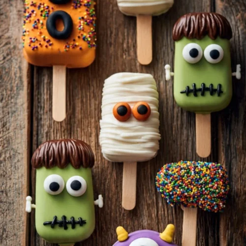 Spooky and creative Halloween cakesicles for a festive celebration.