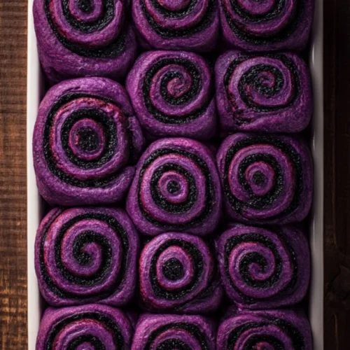 Halloween-themed cinnamon rolls shaped like spooky figures