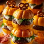 Delicious pumpkin-shaped sliders for festive fall celebrations