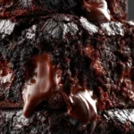 Delicious and fudgy zucchini brownies topped with a chocolate glaze