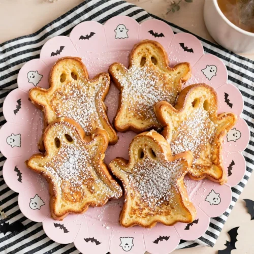 Kids enjoying a fun Halloween breakfast with spooky-themed treats